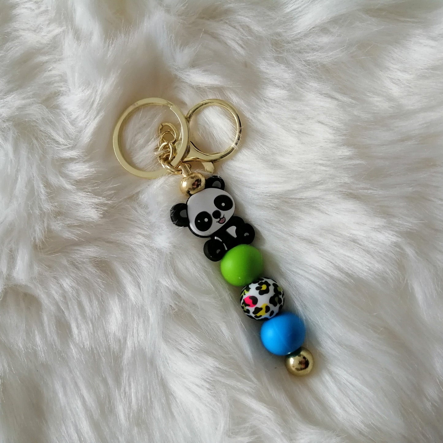 porte clé en perles silicone avec panda