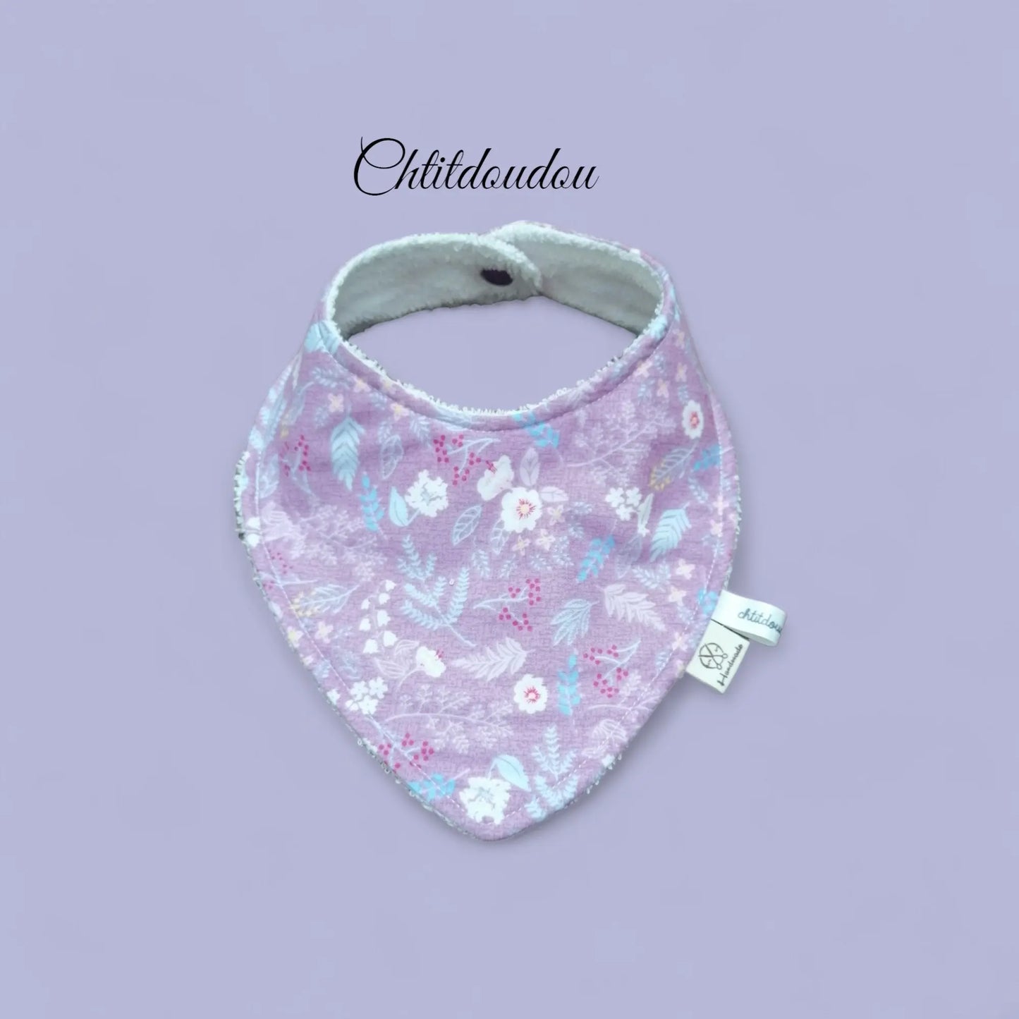 Bavoir bébé motif fleur