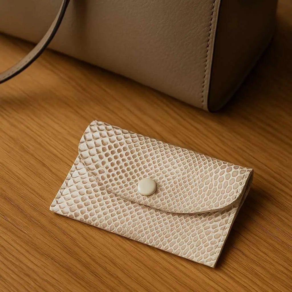 Pochette à carte ou monnaie – Tissu & simili cuir (fait main) chtitdoudou