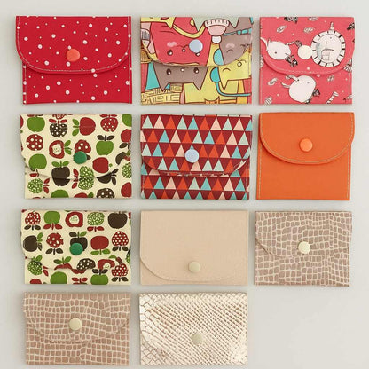 Pochette à carte ou monnaie – Tissu & simili cuir (fait main) chtitdoudou