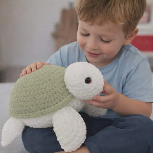 grande tortue peluche crochet XL compagnon câlin