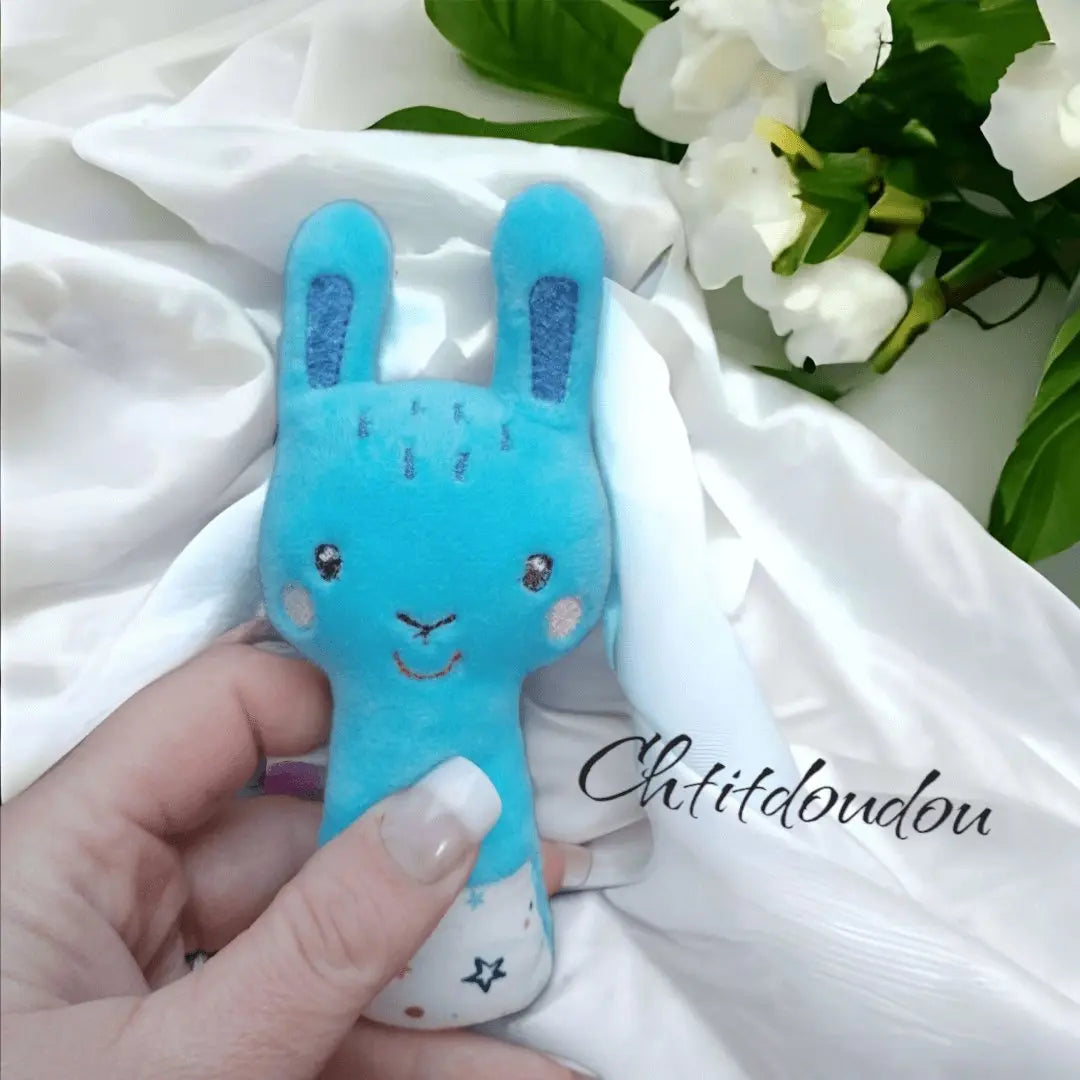 hochet lapin - chtitdoudou - chtitdoudou