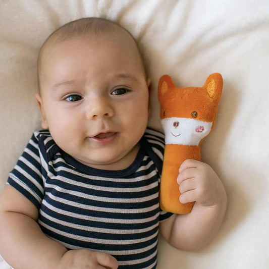 hochet naissance renard – création artisanale