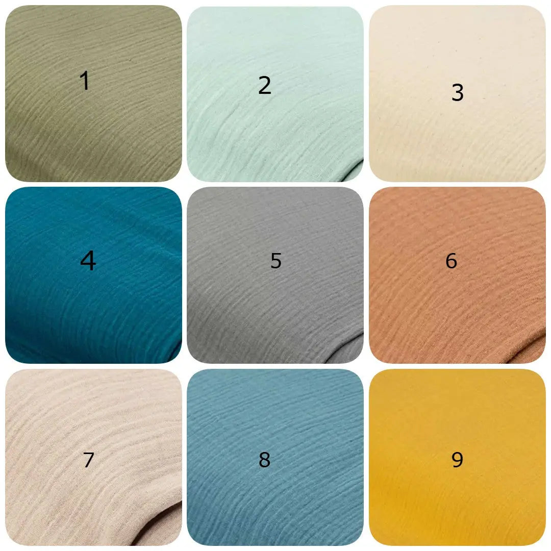 Doudou Lange Lapin en Double Gaze de Coton – Personnalisable - chtitdoudou