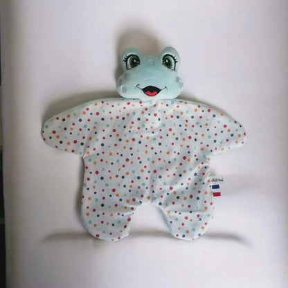 Doudou bébé personnalisé grenouille doux et original pour naissance