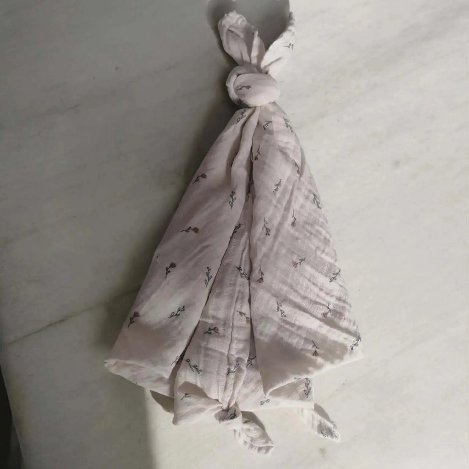 Doudou Lange Lapin en Double Gaze de Coton – Personnalisable - chtitdoudou