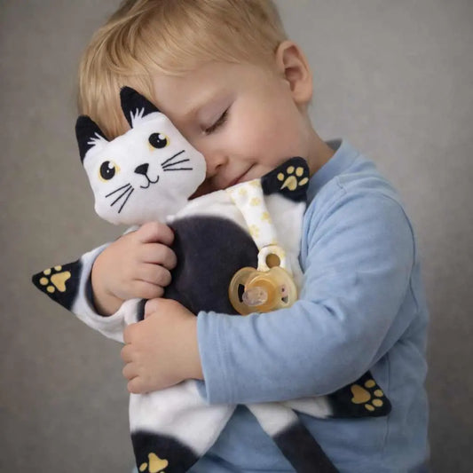 Doudou chat doux et câlin pour bébé