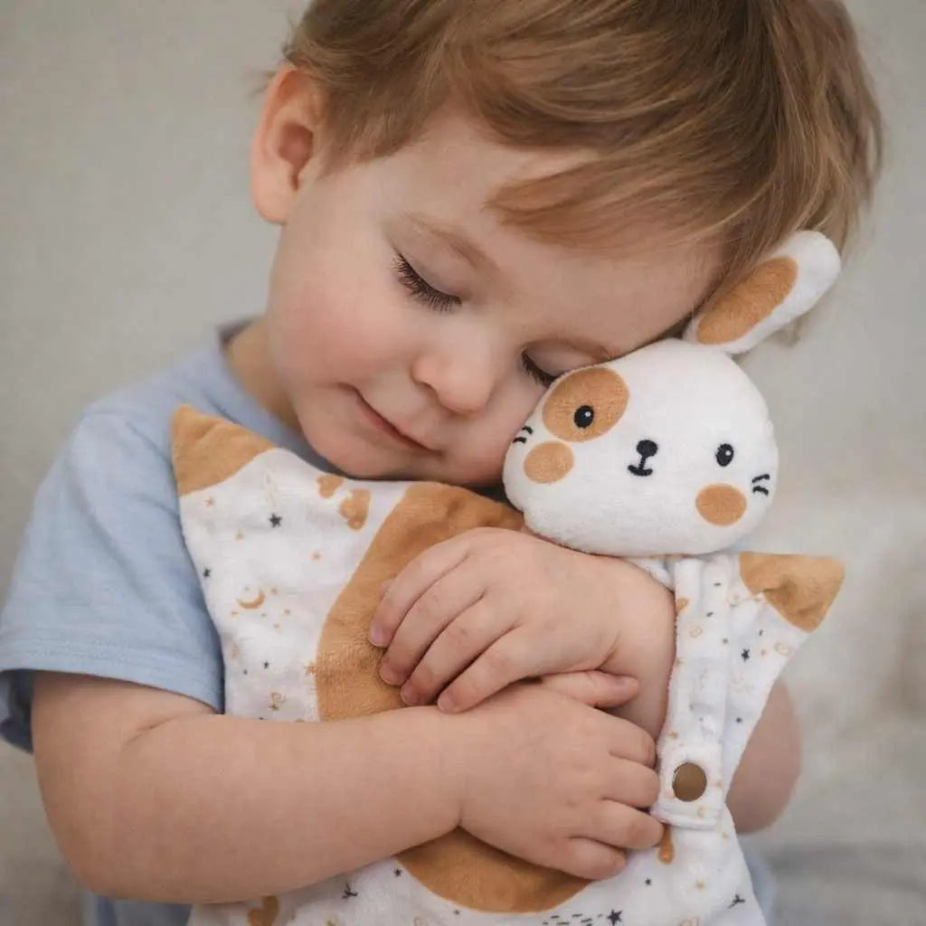 Doudou lapin doux et câlin pour bébé