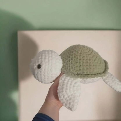 tortue XL au crochet faite main peluche amigurumi géante artisanale