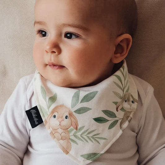 Bavoir artisanal bandana bébé : coton, éponge, personnalisable, naissance à 18 mois chtitdoudou